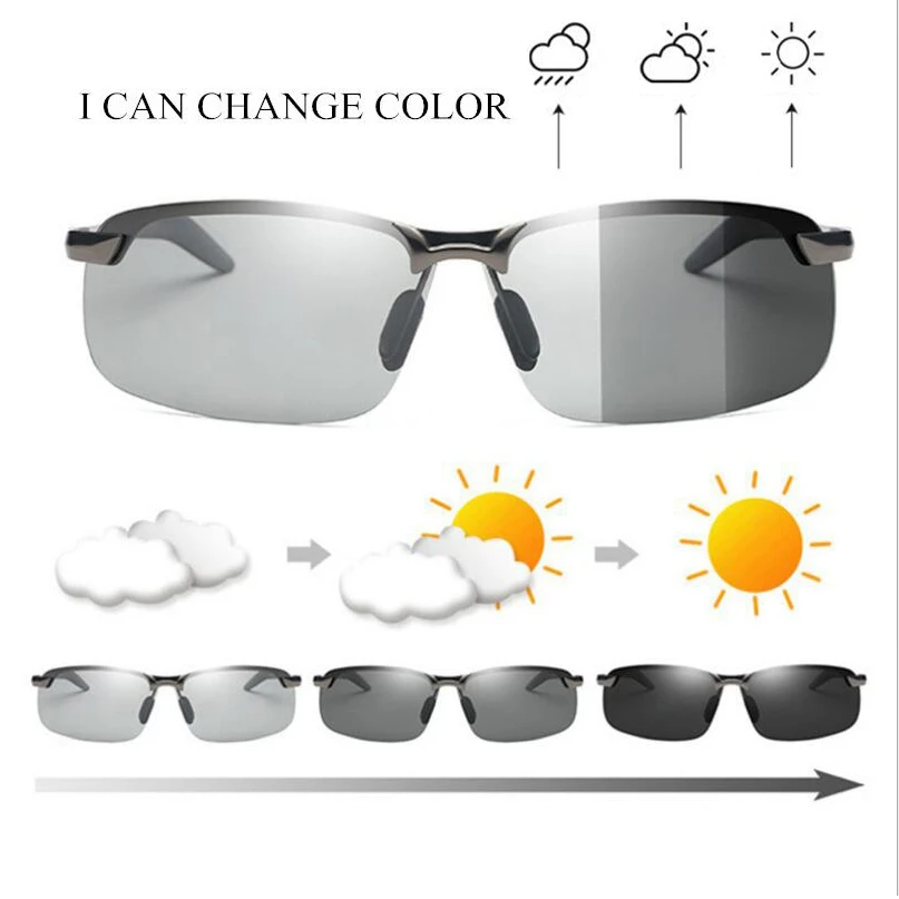Lunettes Photochromiques Pour Hommes Polarisees En Cameleon Avec Changement De Couleur Avec Vision Diurne Et Nocturne Pour La Conduite 3044 Aliexpress