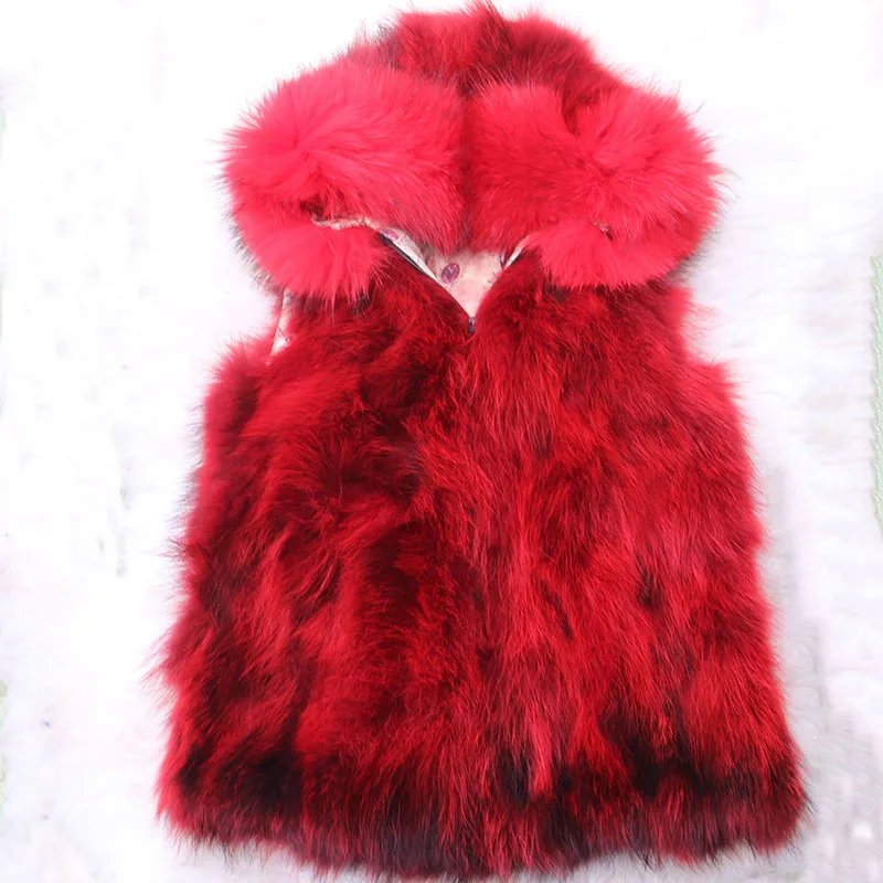 2017 Children Real Fox Fur Vest Girls Autumn Winter Thick Warm Long Fox Fur Clothing Vest Kids Solid V-Neck Warm Waistcoats V#12 active v neck cut out vest in white