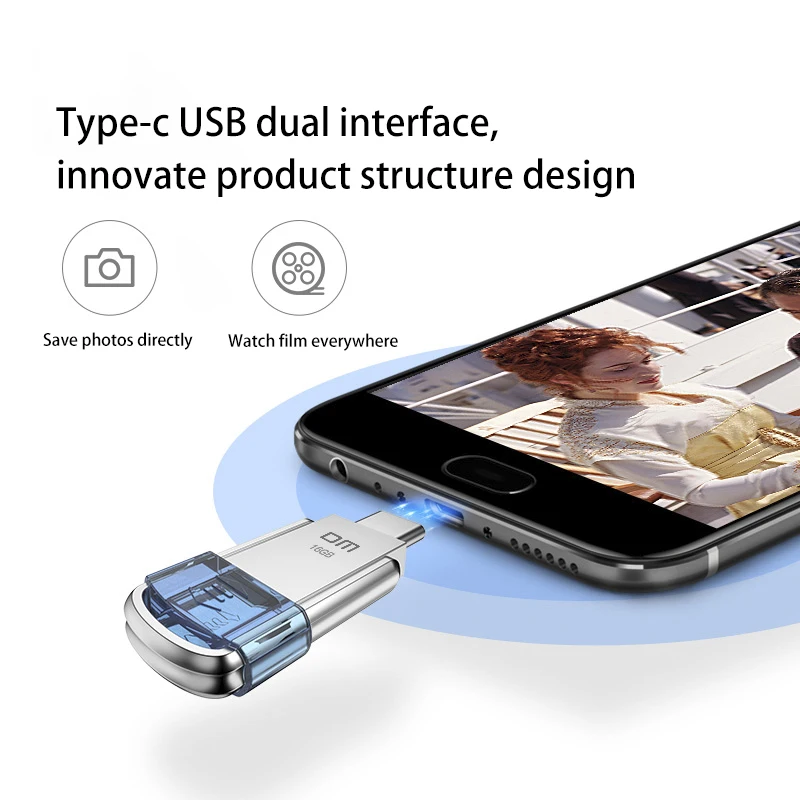  DM USB C Flash Drive 128GB OTG Metal USB 3.0 64GB Type C PenDrive Key 32GB pen drive USB C Mini Fla
