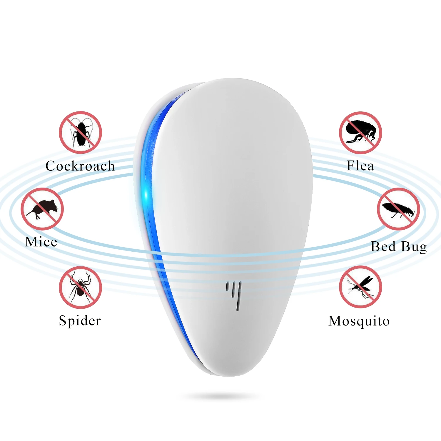 4pcs Pest Control Ultrasonic Repeller Mosquito Killer Electronic Anti Rodent Insect Repellent Mole Mouse Cockroach Mice |