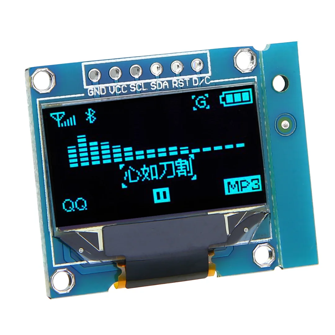 1pc 0.96" 128X64 OLED Display Module 4 Pins I2C IIC Serial LCD LED SSD Display Module SSD1306 Electrical Equipment Parts