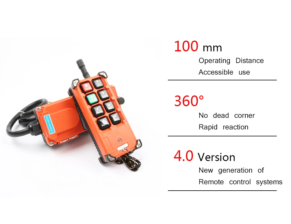 Промышленный пульт дистанционного управления 1 передатчик+ приемник-1 шт.) AC220V 110V 380V DC12V 24V беспроводной orange стрелка модель