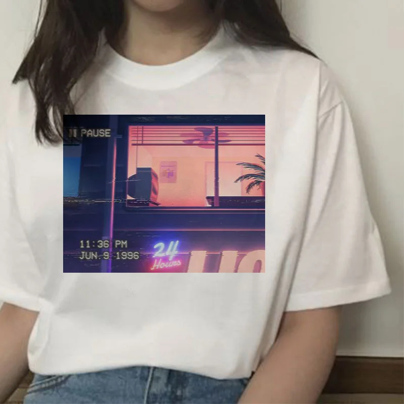 Vaporwave рубашки ulzzang Grunge Tumblr графическая Футболка harajuku Эстетическая Винтажная футболка корейский стиль 90s одежда футболка