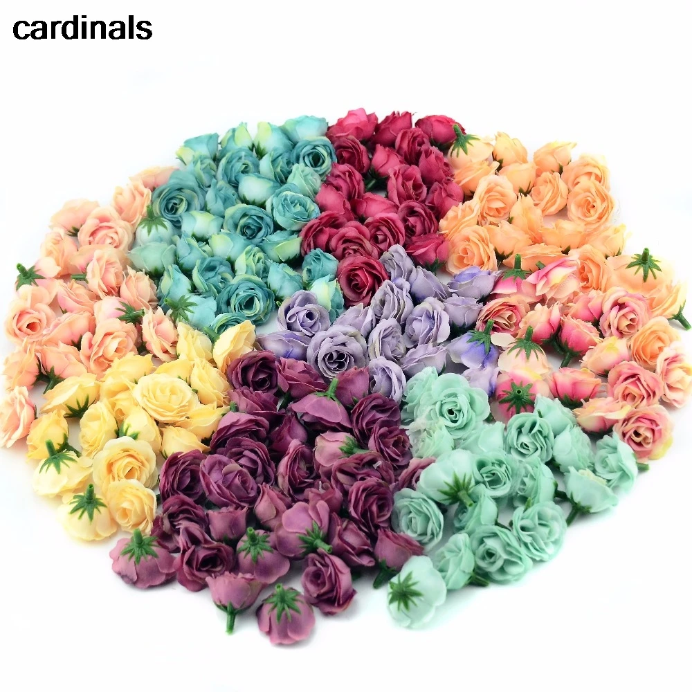 06 10 Pièces 3 Cm Mini Soie Artificielle Rose Fleurs Tissu Pour Fête De Mariage Maison Chambre Décoration Bricolage Robe Accessoires Faux Fleurs