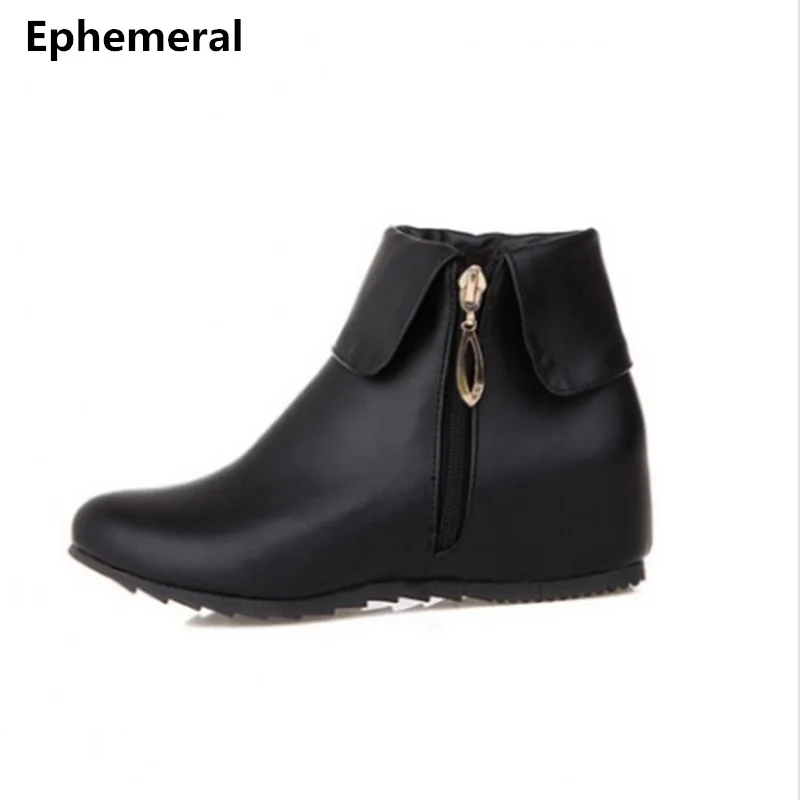 Женские зимние ботинки Большие размеры 12 Zapatos De Mujer на меху с круглым носком