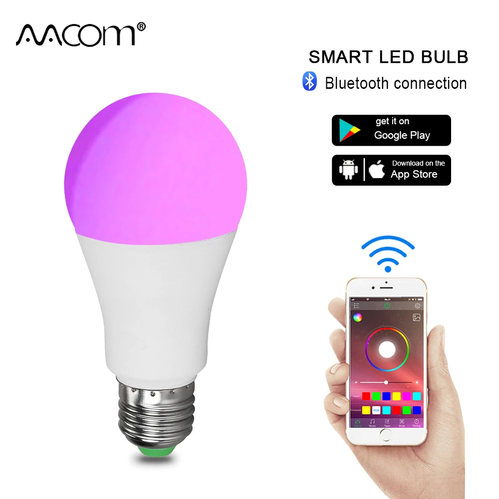 Беспроводная Bluetooth лампа E27 RGBW 15 20 Вт 85 265 в режимов|Светодиодные лампы и трубки| |