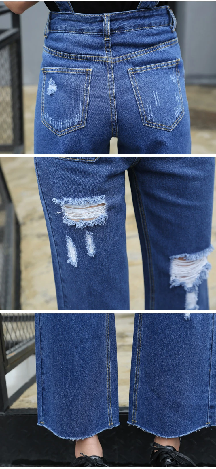 Новые модные джинсовые комбинезоны Для женщин обычная, высокая, на выход пастушка джинсовые комбинезоны женские синие полной длины
