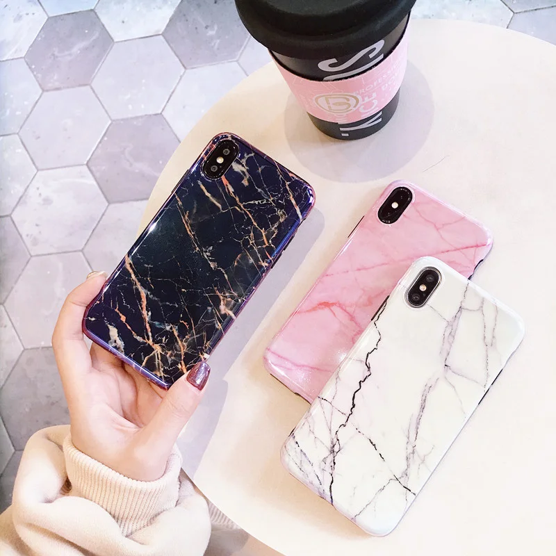 

SoCouple Retro Blu-Ray Marble Phone Case For iphone 7 Case For iphone 6 6S 7 8 Plus X Xs max XR Cases Soft Silicone Back Cover