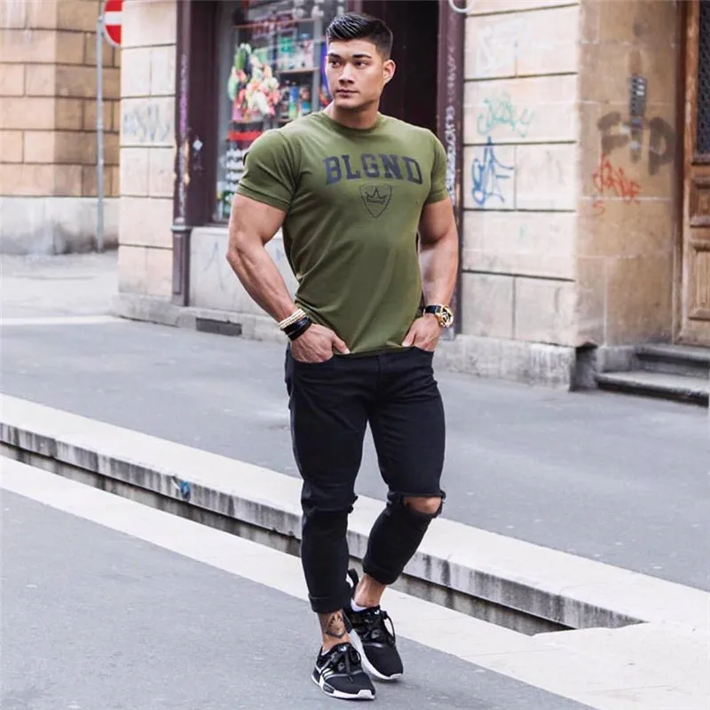 Summer t-Shirt Men Casual Short Sleeve-5