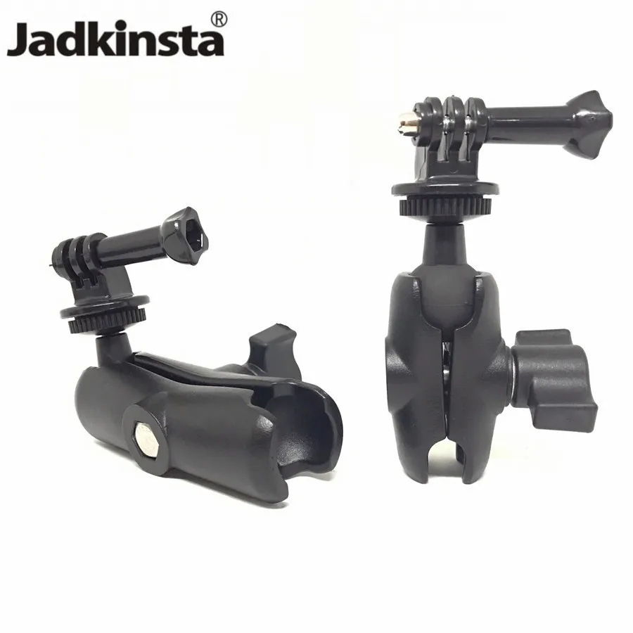 

Jadkinsta 1 Inch Ball Mount 1/4 Threaded Stud Double Socket Arm Tripod Mount Adapter for Gopro DV Cameras for RAM Ball Mount