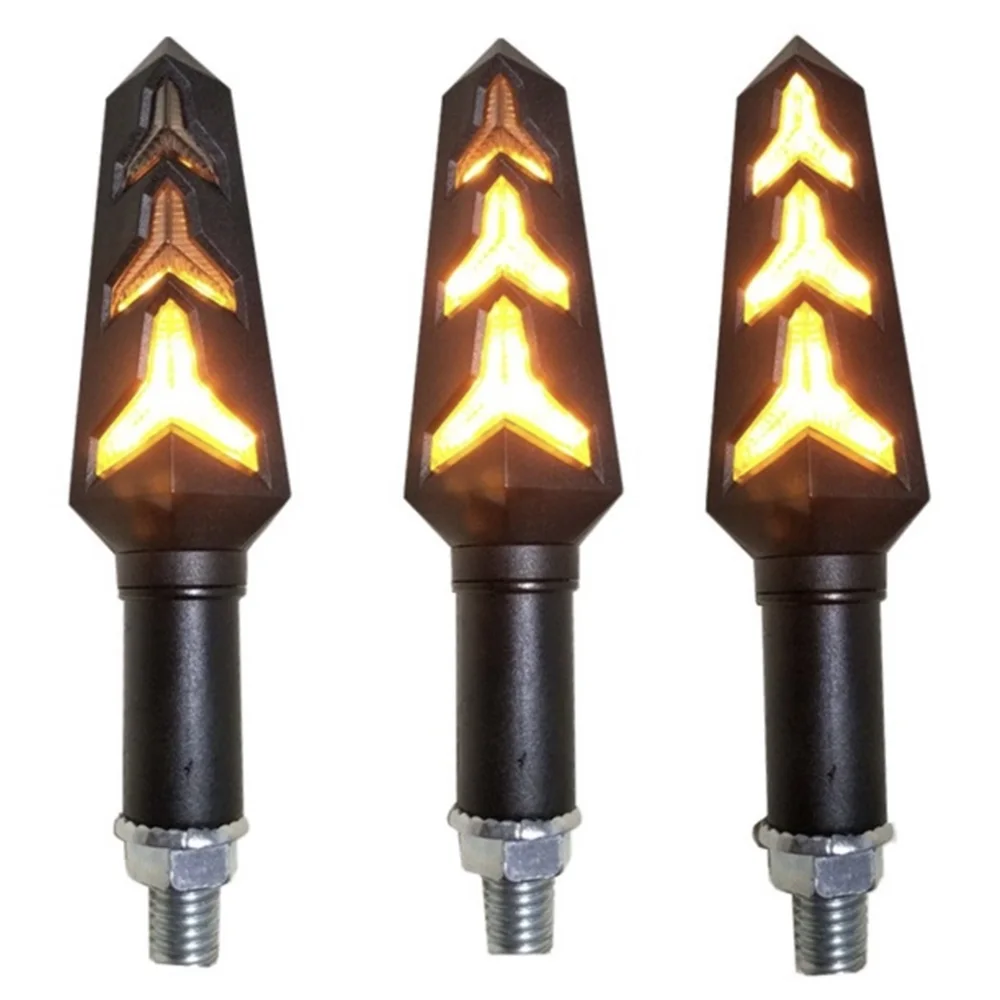 

4PCS Waterproof Motorcycle LED Turn Signals Flowing Water Blinker Flashing Lights Motorcycle Tail Flasher Indicator Dropship