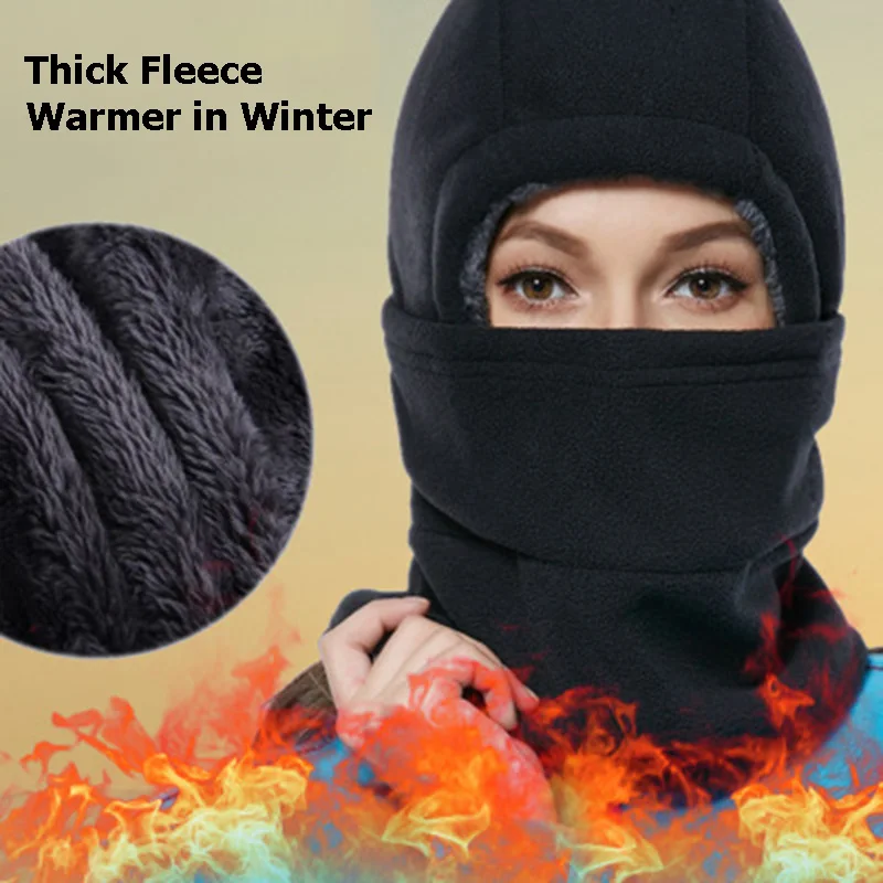 Cycling Cap Windproof Warm Thick Fleece Face Mask Filter Balaclava Bicycle Bike Winter Neck Hat Head Scarf Ski Thermal AC0223 (12)