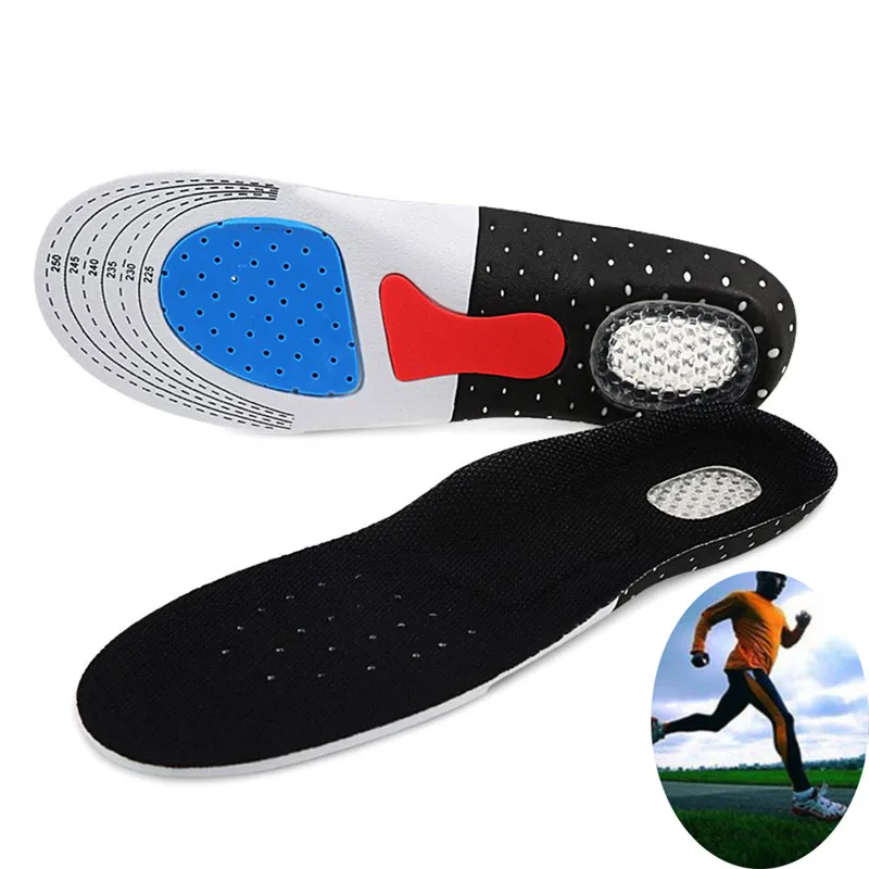 

High Quality Unisex Orthotic Arch Support Breathable Sport Shoe Pad Sport Running Gel Insoles Insert Cushion Free Shipping