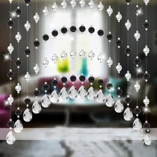 Высокое качество, индивидуальные красивые стеклянные бусины перегородки, DIY хрустальные занавески тени для украшения дома(20*1,2 м/комплект