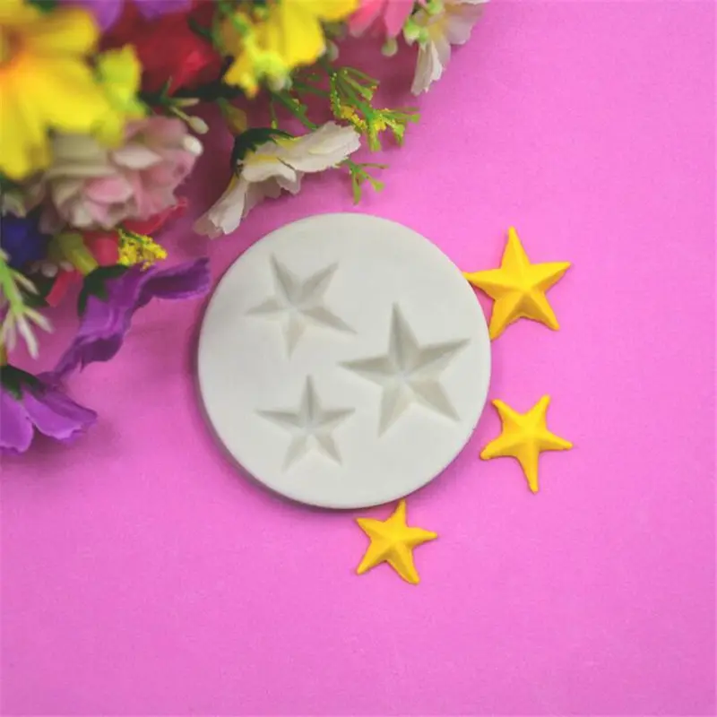 

New DIY Baking Pentagram Silicone Mould Fondant Silicone Mold Kitchen Tools Star Shaped Cake Fondant Chocolate Silicone Mould
