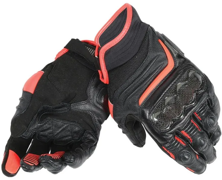 Новые мужские кожаные перчатки Dain Carbon D1 для мотокросса, мотокросса, гонок, черные/оранжевые - Цвет: Оранжевый