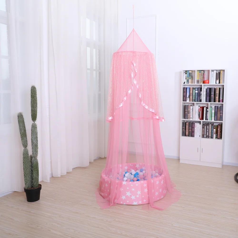 4 color Netting Hanging Kinderbetthimmel Kinderbetthimmel Moskitonetz Vorhang Bettwäsche Kuppel Zelt