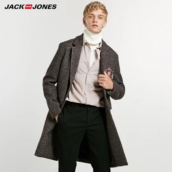

Jack Jones embroidery mid long wool coat Jacket Parka| 218327523