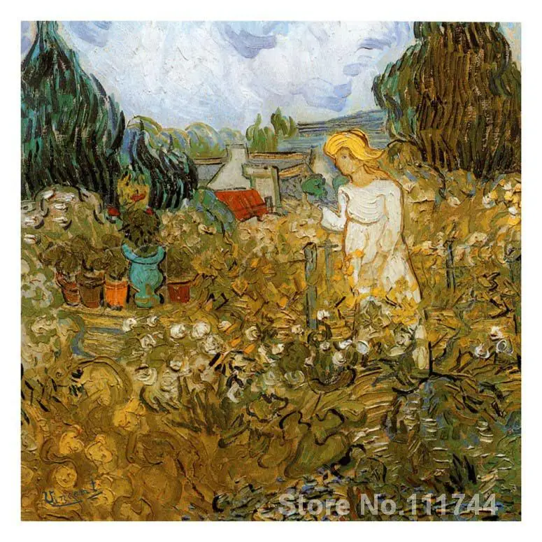 Современное искусство Marguerite Gachet Dans Son Jardin от Vincent Van Gogh картины для гостиной ручная