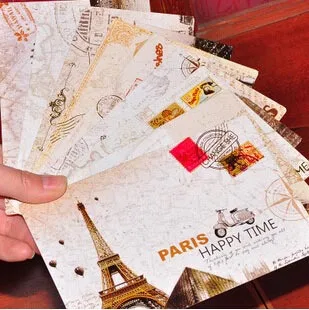 Бесплатная доставка! 90 шт.! личность открытка/Ретро Европа и США DIY Париж башня Открытка/без Конверты почтовые бумажные