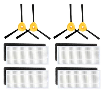 

4x Side brush +4x HEPA filter +4x Sponge filters for Ecovacs DEEBOT N79S N79 CONGA EXCELLENCE Robotic Vacuum Cleaner Parts