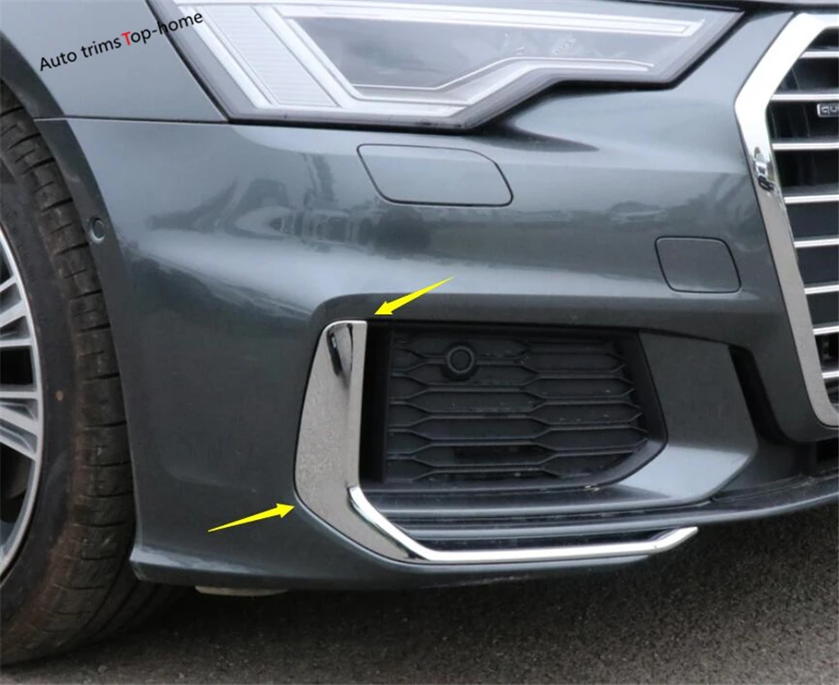 Передние противотуманные фары Yimaautotrims лампа веко крышка для бровей отделка Audi A6 C8