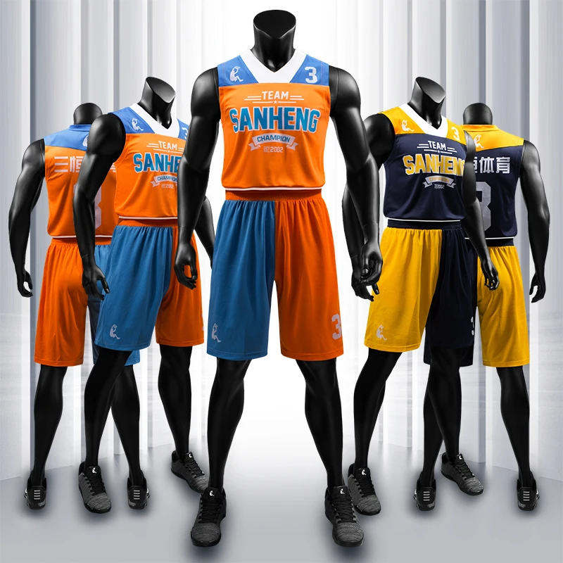 

SANHENG Men's Basketball Jersey Shorts Mens Competition Uniforms Suits With Pocket Quick-Dry Custom Basketball Jerseys S117181