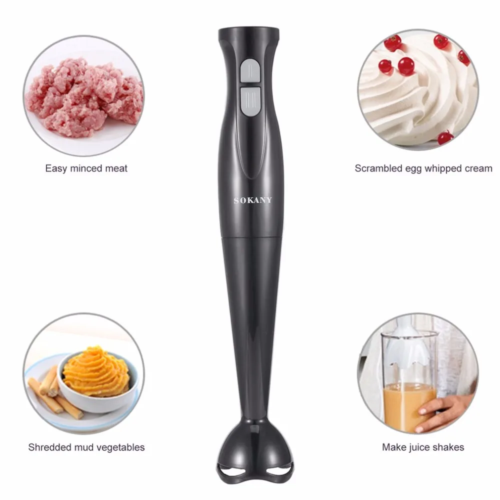 

SOKANY Electric Handheld Blender Meat Grinder Food MIxer Processor Multifunctional Household Babycook 200W Hand Agitator