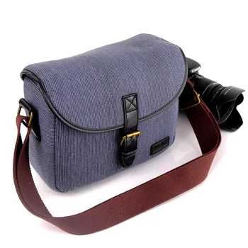 

Retro Canvas DSLR Photo Camera Bag For Canon 750D 6D 1300D 1200D 1100D 700D 650D 7D 77D 760D 80D 800D Canon Lens Pouch