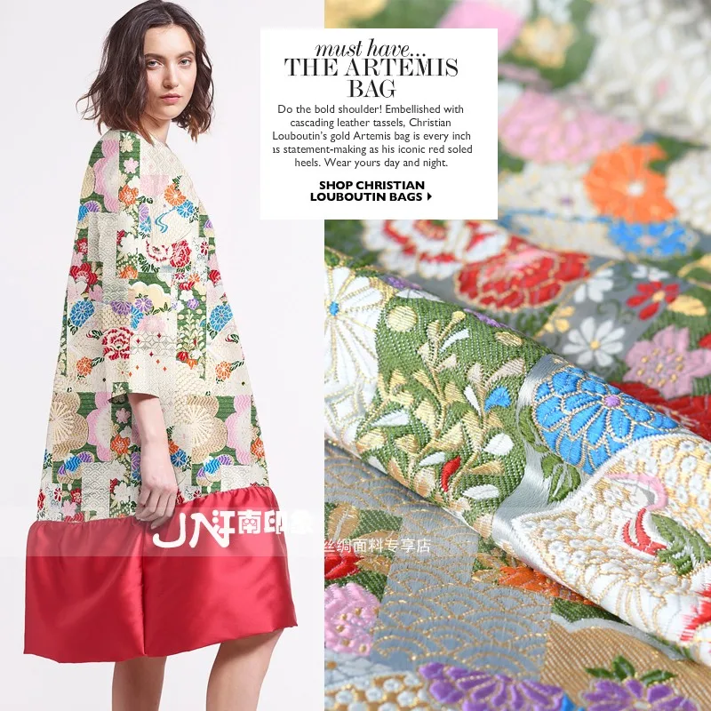 

2019 African Fabric Tecidos Free Shipping 2009 New French Autumn And Winter Bright Colored Brocade Quick Fashion Jacket Fabrics