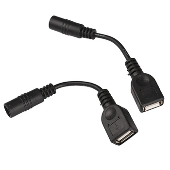 

2pcs 5.5 x 2.1mm DC Female to USB AF DC Male Power Connector Cable for Laptop Adapter UY8