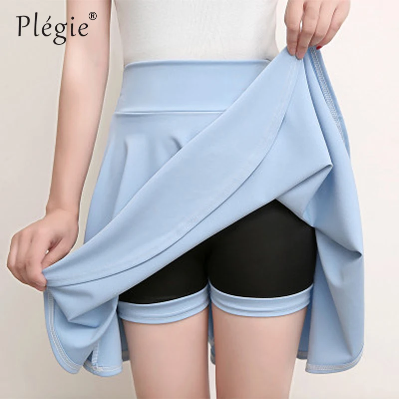 Plegie S 4XL для женщин в клетку пачка школьная короткая юбка штаны размера плюс осень