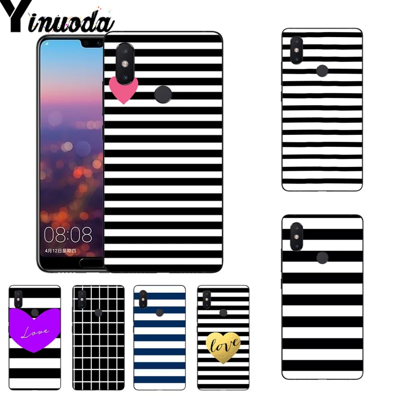 Yinuoda чехол для телефона с черной полоской Xiaomi Mi 6 Mix2 Mix2S Note3 8 8SE Redmi 5 5Plus Note4 4X Note5 |