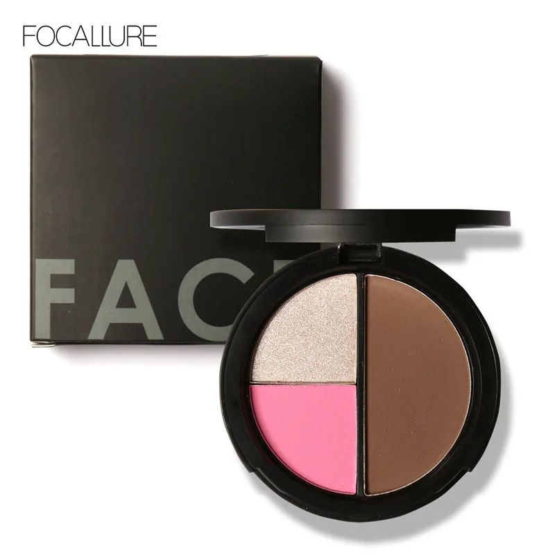 focallure makeup blush highlighter bronzer powder palette kit 3in1 brighten stereo contour focallure makeup blush highlighter bronzer powder palette kit 3in1 brighten stereo contour