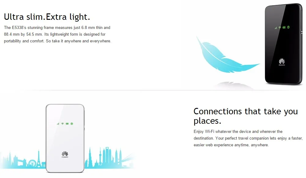 Бесплатная доставка Новое поступление Оригинал Разблокировать HSPA + 21.6 Мбит/с Huawei E5338 карман 3G Мобильный Wi-Fi маршрутизатор и точка доступа Wi-Fi