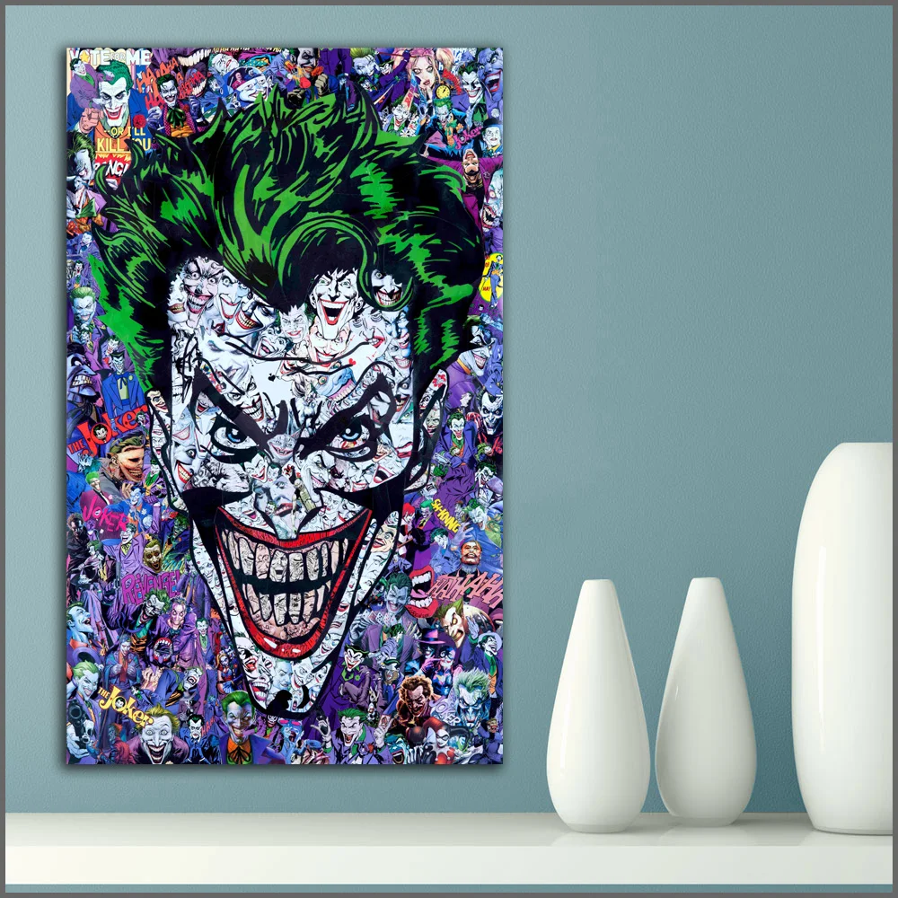 Large size Printing Oil Painting Joker Crazy evil wall art canvas print
