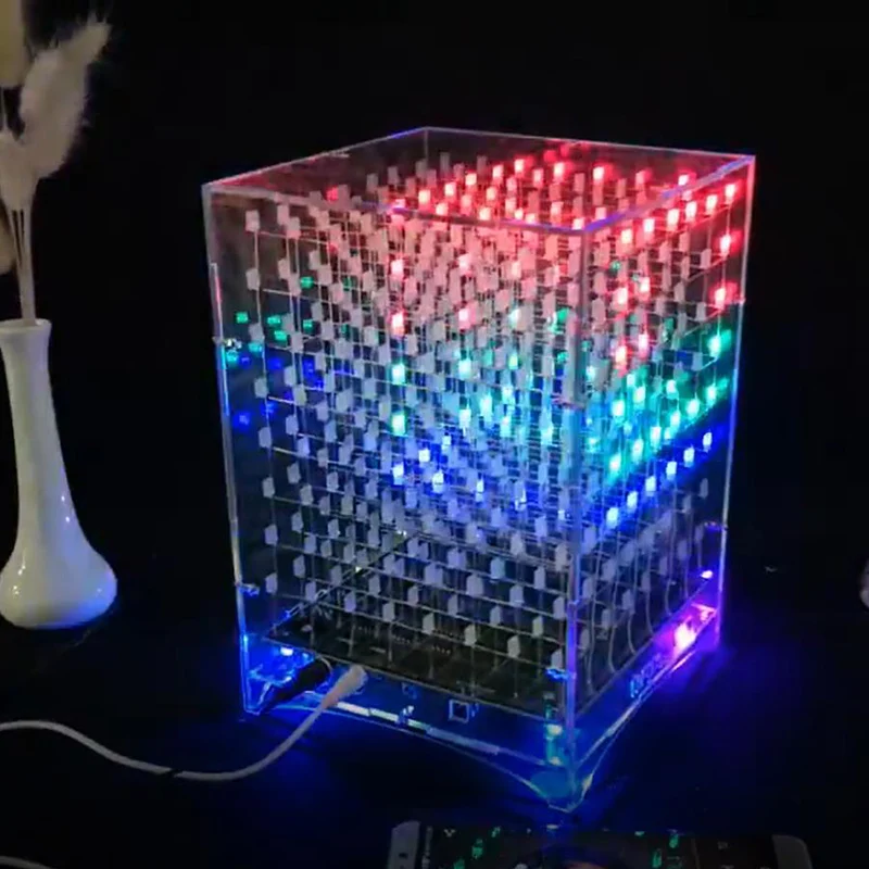 Набор для самостоятельной сборки световых кубиков Cololful 8x8x8 Wi Fi лампочка с