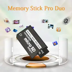 Картридер 2 микро-sd TF к Memory Stick MS Pro Duo Reader адаптер конвертер для psp 1000 2000 3000 Крышка карты