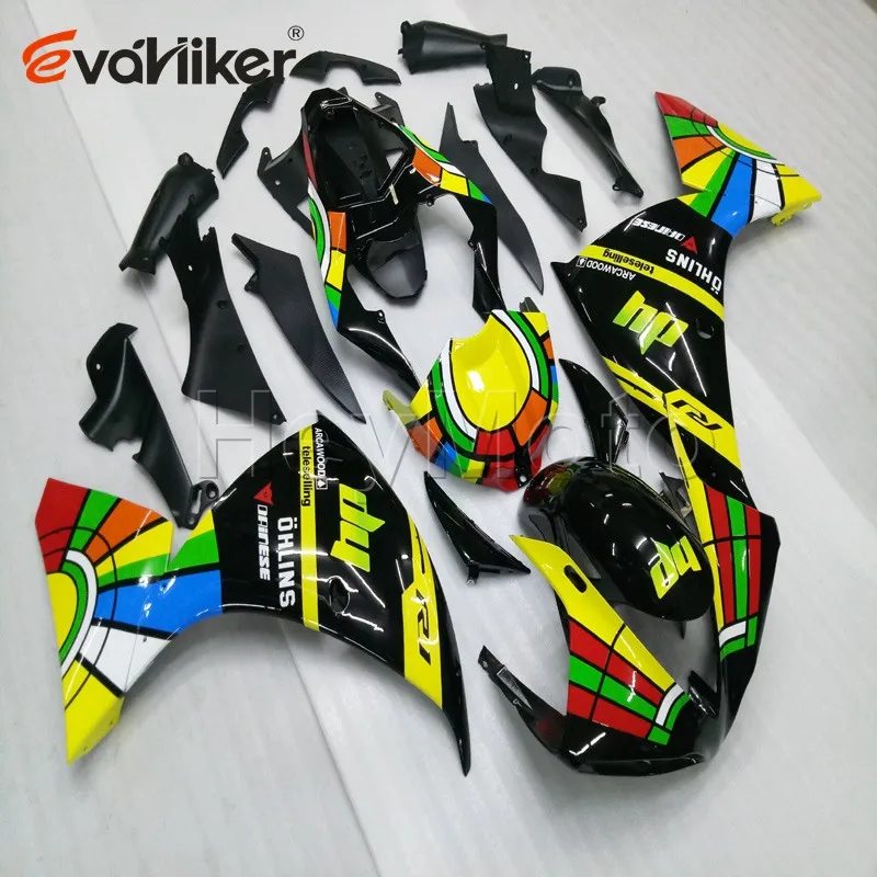 Капот мотоцикла на заказ для YZF-R1 2009-2011 2010 YZF R1 09 10 11 ABS обтекатель двигателя+ винты белый синий H2