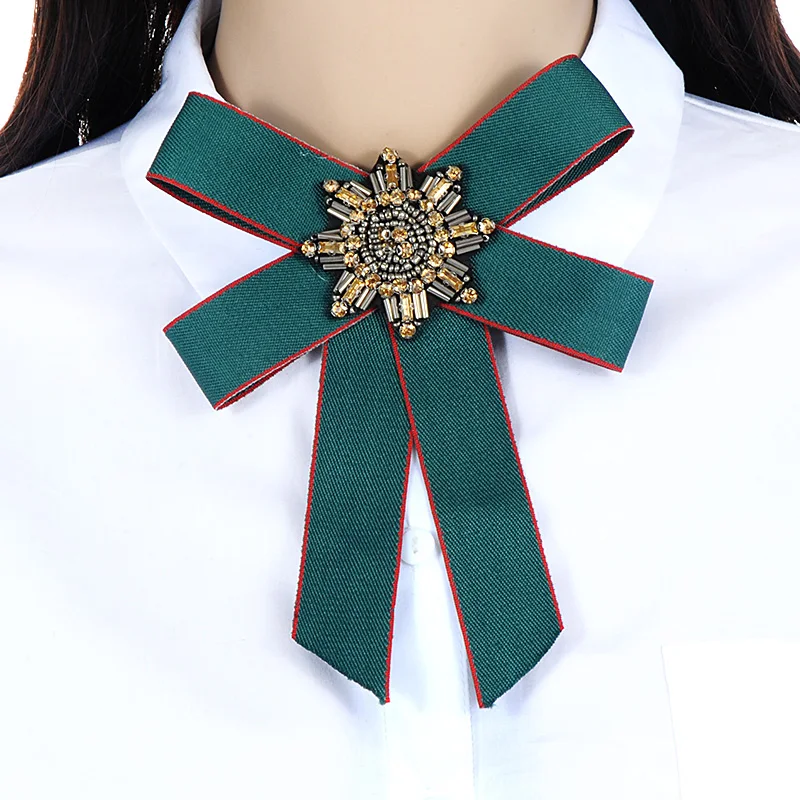 

ZHINI Ribbon Bow Pin Brooches For Women Luxury Large Broche Fabric Bow knot Tie Brooch Shirts Dress Collar Jewelry Accessories
