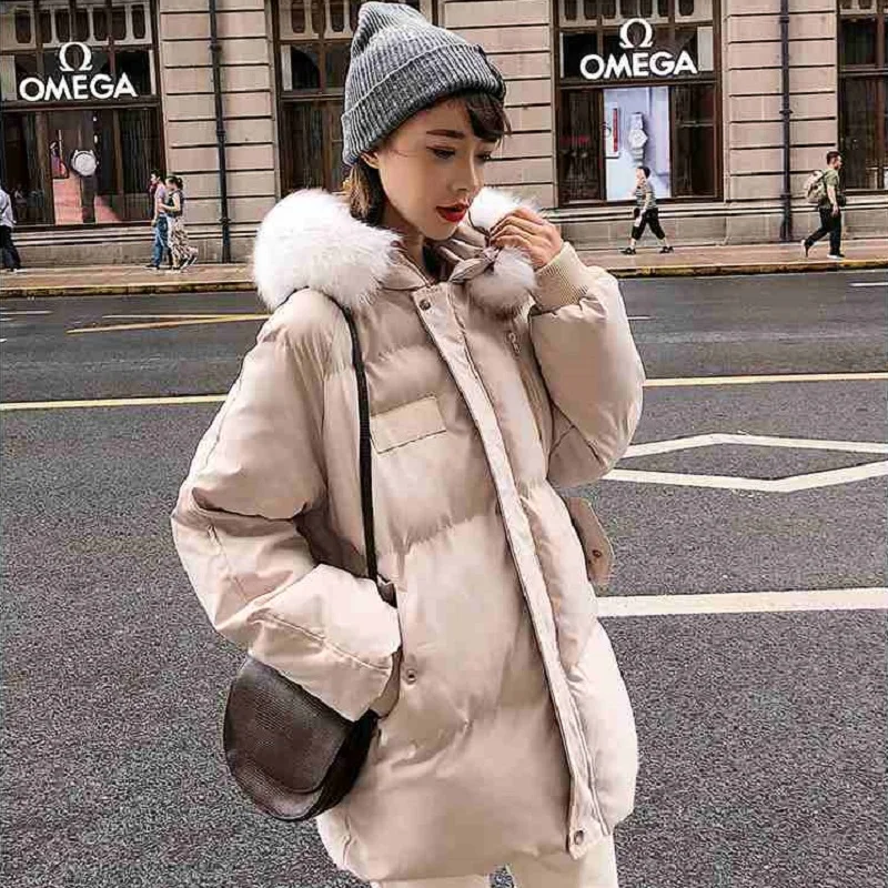 

women coat thick parkas winter women down jacket bread loose clothing preppy chic outerwer winter warm jacket