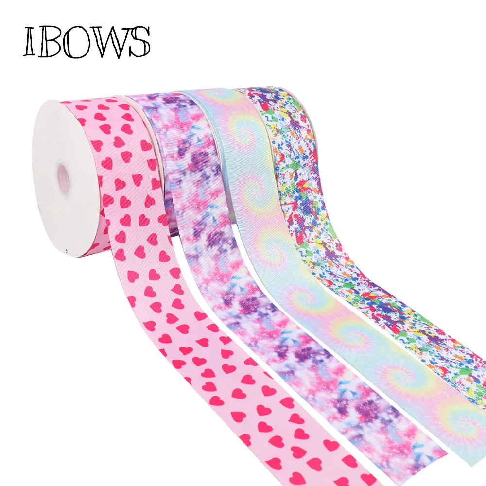 

5Yards 3"(75mm) Grosgrain Ribbon Heart Starry Sky Coloful Dots Tape DIY Hairbows Accessoris Gift Wrapping Decorative