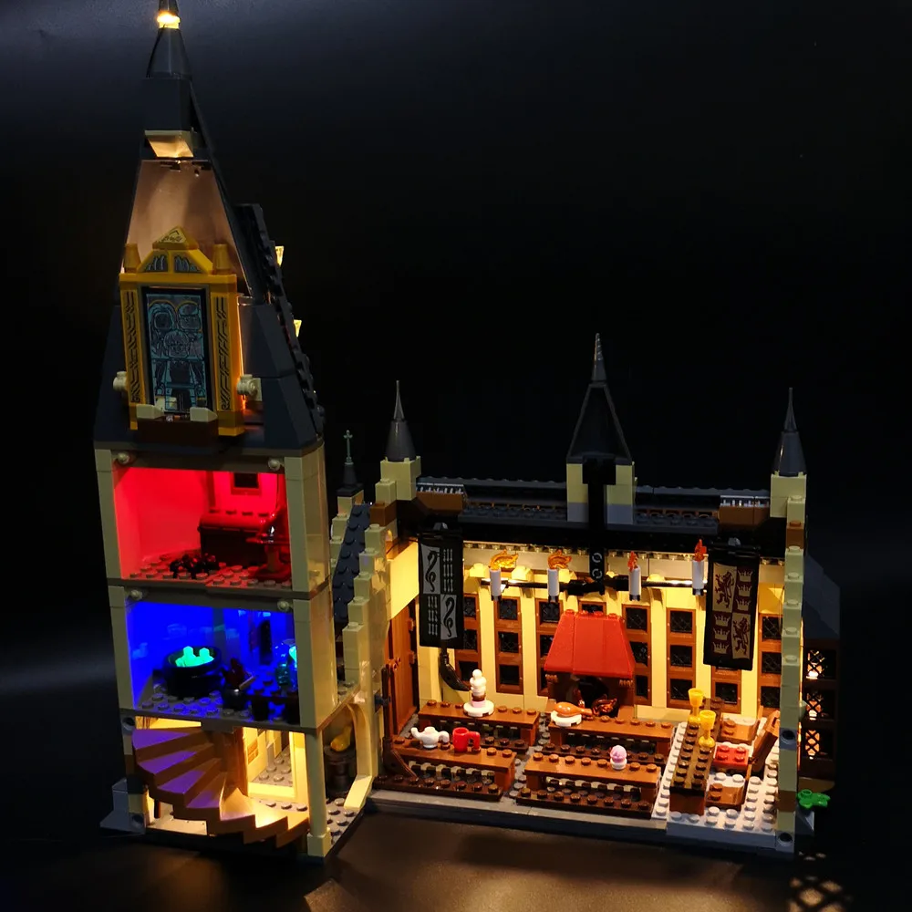 Светодиодный светильник для Lego 75954 Гарри кино совместимый с Хогвартсом 16052