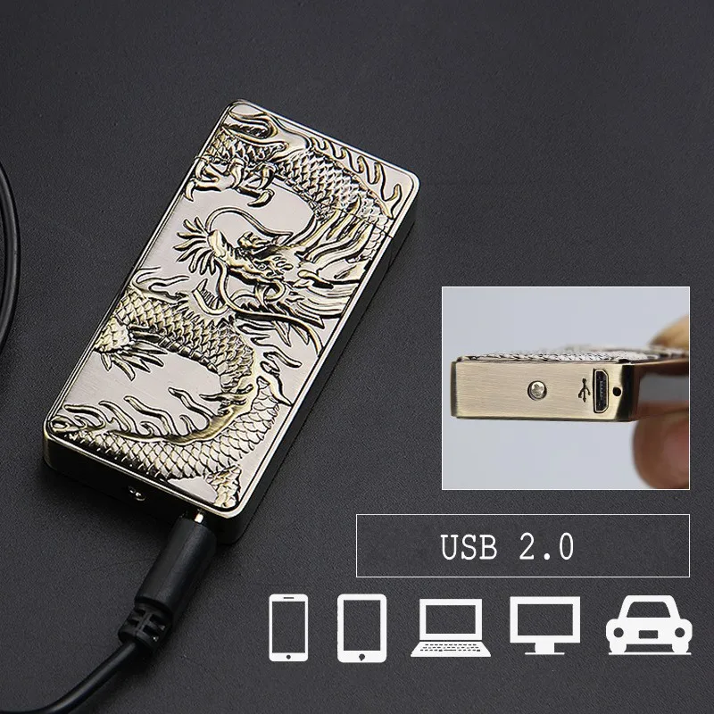 Новинка 2017 года бронза двойной дуги легче новинка USB зарядка Запальные средства
