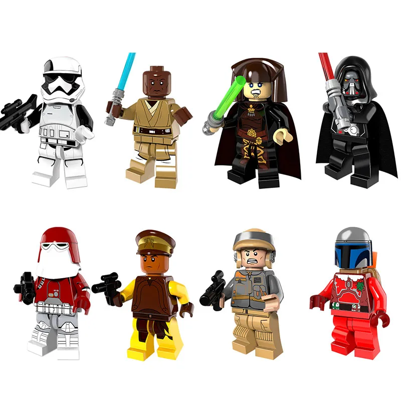 

Building Blocks Legoings Star wars Mace Windu Santa Jango Fett Luminara Resistance Soldier Trooper Christmas Gift Toys Children