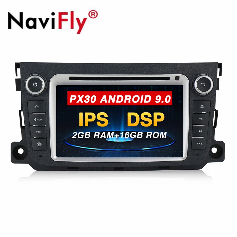 Flash Deal NaviFly 2 Din Android 9.0 IPS DSP car multimedia player for Mercedes/Benz Smart Fortwo 2011 2012 2013 2014 two sets of UI 0