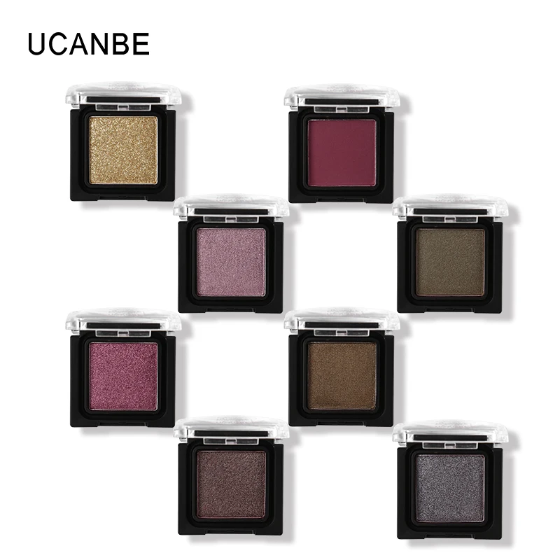 

UCANBE 7 Color Single Shimmer Matte Eye Shadow Makeup Palette Glitter Pigmented Nude Eyeshadow Long Lasting Cosmetic Eyes Powder