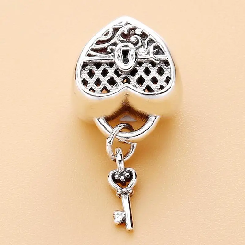 Buy New Vintage Openwork Love Heart Lock & Key Pendant