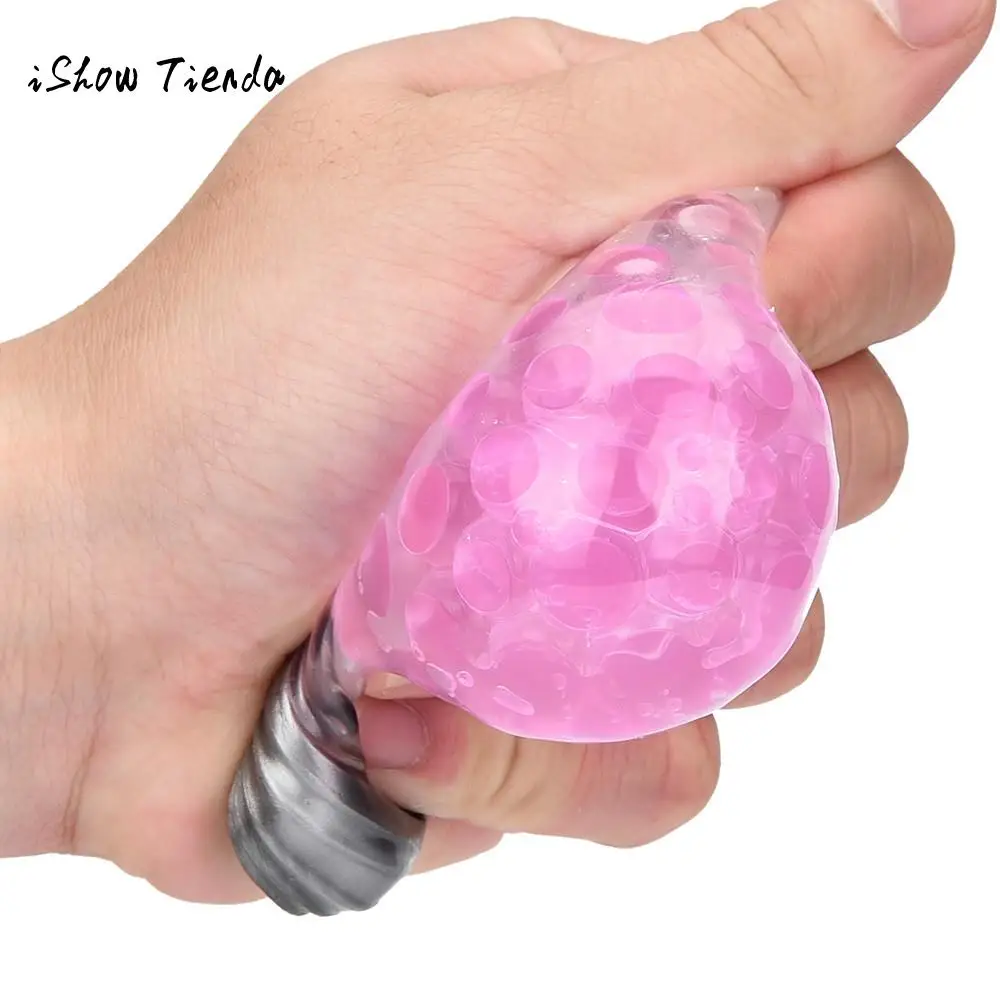 

ISHOWTIENDA Spongy Bulb Ball Toy Squeezable Stress mochi Squishy Toy Stress Relief Ball For Fun prank toys bromas interesting
