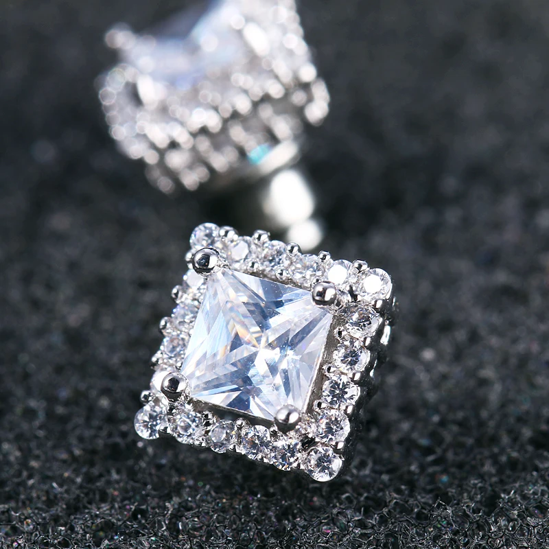 Женские квадратные серьги гвоздики EMMAYA с фианитом AAA|cz stud earrings|stud earringsstud earrings for